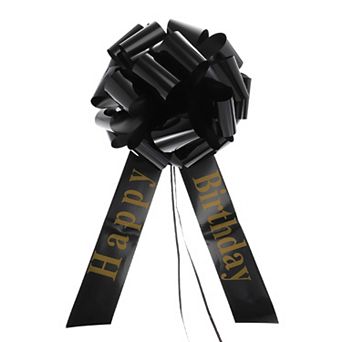 20" Big Car Pull Bow, Giant Gift Wrapping Bow Ribbon for Wedding Cars Presents Decor Houses, Black