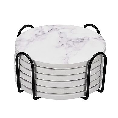 Coaster Holder, 1 Pcs 2.95" Iron Metal Coaster Storage Rack, Holds 8 Coasters