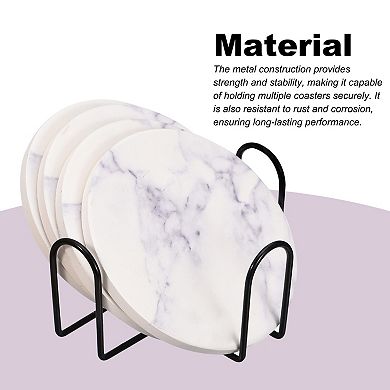 Coaster Holder, 1 Pcs 2.95" Iron Metal Coaster Storage Rack, Holds 8 Coasters