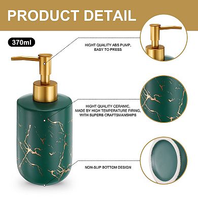 1Pc 12.5 Oz Soap Dispenser Hand and Dish Soap Dispenser for Kitchen Matte