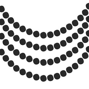 4 pc Felt Ball Garland Pom Pom Garland Hanging Balls 8.2 Feet Long 24 Balls