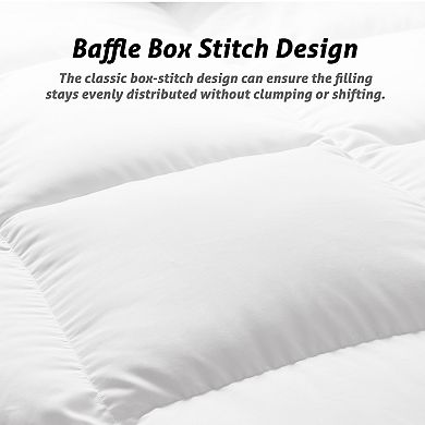 SERWALL Luxury All-Season Down Comforter - Hypoallergenic, Temperature Regulating for Queen/King Bed