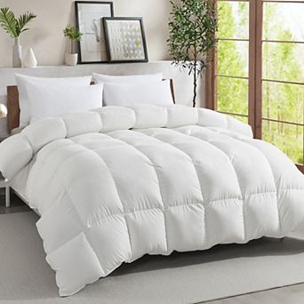 Luxury All-Season Down Comforter - Hypoallergenic, Temperature Regulating for Queen/King Bed