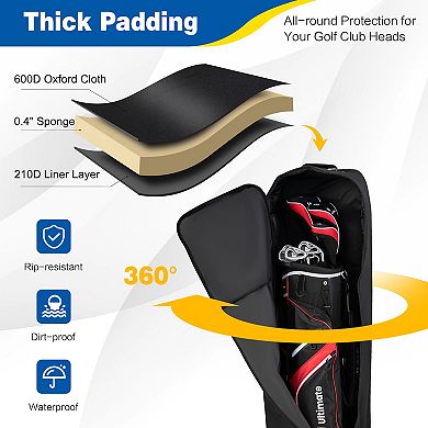 Soft-Sided Golf Travel Bag with Wheels