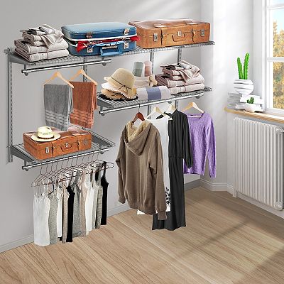 Custom Closet Organizer Kit 3 fashion to 5 Feet Wall-Mounted