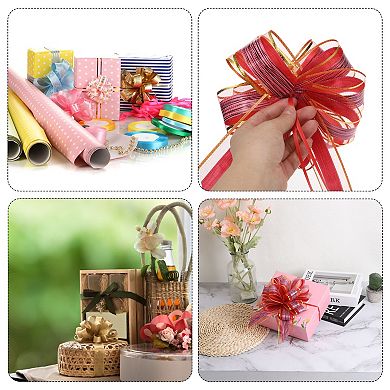 20pcs 9 Inch Extra Large Pull Bow Gift Wrapping Bows Ribbon Organza Multicolor