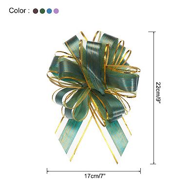 20pcs 9 Inch Extra Large Pull Bow Gift Wrapping Bows Ribbon Organza Multicolor