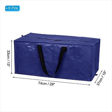Oversized Moving Bags with Zippers and Handles 29x13x15 Inch, 8 Pack Extra Large Packing Bag