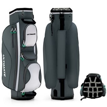 14 Dividers Golf Cart Bag with 7 Zippered Pocket