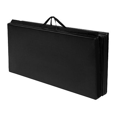 4 Feet x 10 Feet Thick Folding Panel Gymnastics Mat-Black