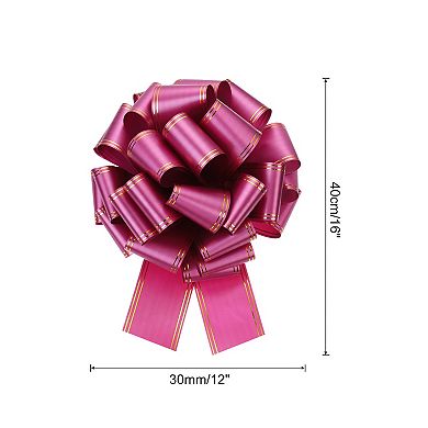 12 Inch Giant Large Pull Bow Big Metallic Car Bows Ribbon with Gold Edge