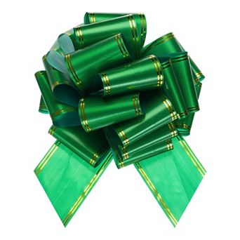 12 Inch Giant Large Pull Bow Big Metallic Car Bows Ribbon with Gold Edge