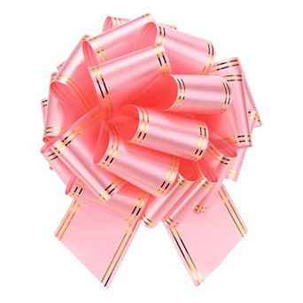 12 Inch Giant Large Pull Bow Big Metallic Car Bows Ribbon with Gold Edge