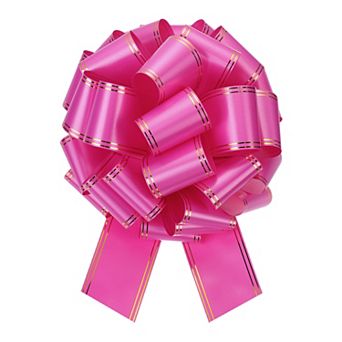 12 Inch Giant Large Pull Bow Big Metallic Car Bows Ribbon with Gold Edge