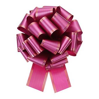 12 Inch Giant Large Pull Bow Big Metallic Car Bows Ribbon with Gold Edge