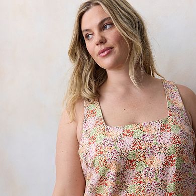 Plus Size LC Lauren Conrad Square Neck Shift Dress