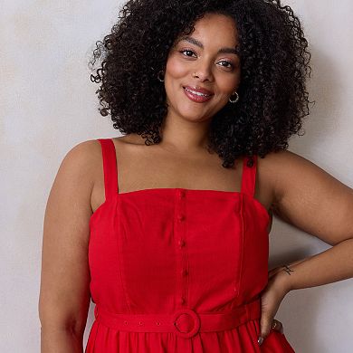 Plus Size LC Lauren Conrad Tiered Midi Dress