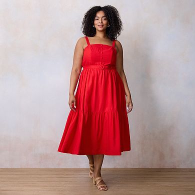Plus Size LC Lauren Conrad Tiered Midi Dress