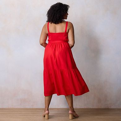 Plus Size LC Lauren Conrad Tiered Midi Dress