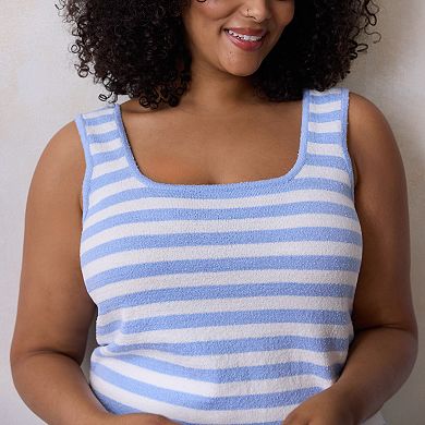 Plus Size LC Lauren Conrad Charm Sweater Tank Top