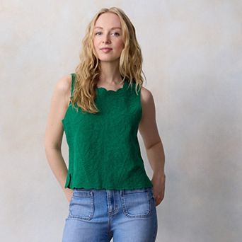 Women's LC Lauren Conrad Crochet Shell Sweater