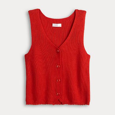Women's LC Lauren Conrad Button Up Sweater Vest