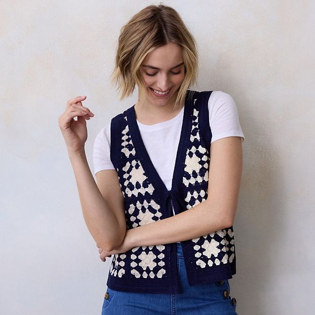 Women's LC Lauren Conrad Crochet Vest