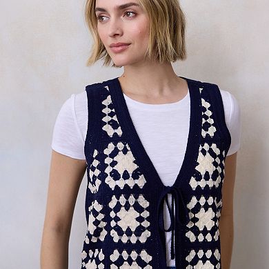 Women's LC Lauren Conrad Crochet Vest