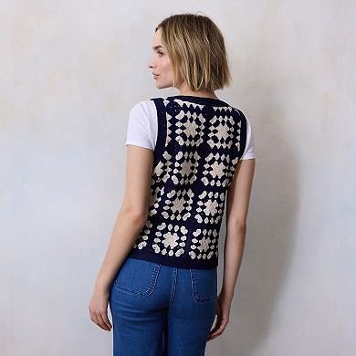 Women's LC Lauren Conrad Crochet Vest