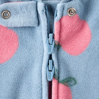 Baby Girl Carter's Print Loose Fit Long-Sleeve Sleep & Play One-Piece Pajamas