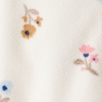 Baby Girl Carter's Floral Print Loose Fit Long-Sleeve 2-Way Zip Sleep & Play