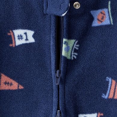 Baby Boy Carter's Sports Print Loose Fit Long-Sleeve Sleep & Play