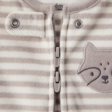 Baby Boy Carter's Fox Striped Loose Fit Long-Sleeve Sleep & Play Pajamas