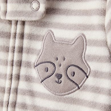Baby Boy Carter's Fox Striped Loose Fit Long-Sleeve Sleep & Play Pajamas
