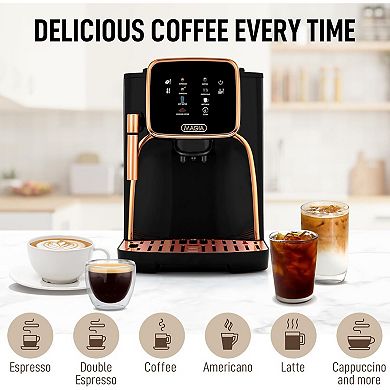 Zulay Kitchen Magia Clasica - Super Automatic Coffee Machine, Powerful Espresso Machine With Grinder