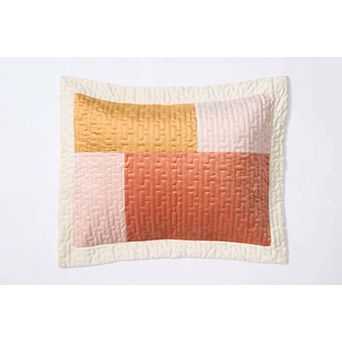 BrylaneHome Modern Velvet Patchwork Sham