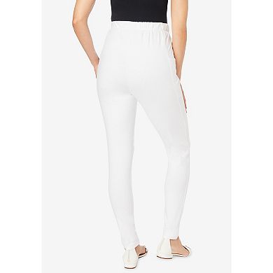 Roaman's Women's Plus Size Side Pocket Essential Legging
