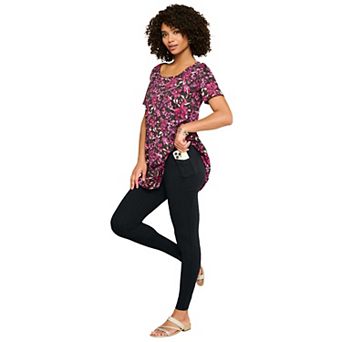 Roaman's Women's Plus Size Side Pocket Essential Legging