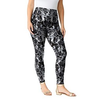Roaman's Women's Plus Size Side Pocket Essential Legging