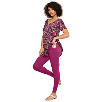 Roaman's Women's Plus Size Side Pocket Essential Legging