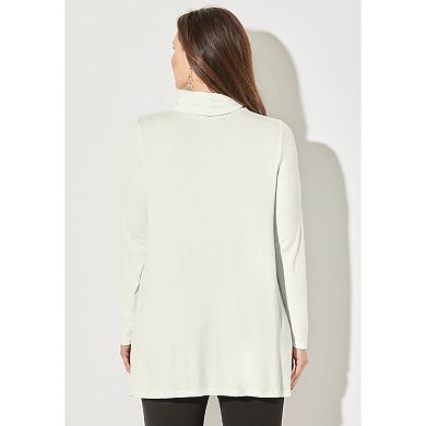 Catherines Women's Plus Size Anywear Turtleneck Swing Top