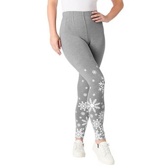 Roaman's Women's Plus Size Placement Print Legging