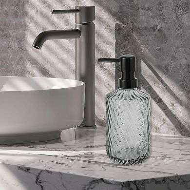 Simple Twill Lines Soap Pump Dispenser for Bathroom 450ml 1 Pc