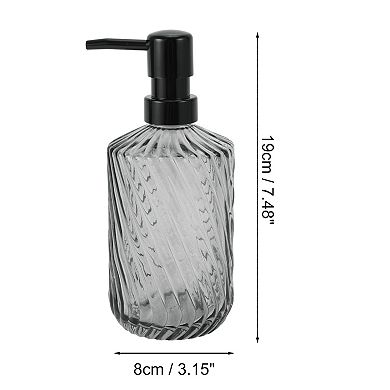 Simple Twill Lines Soap Pump Dispenser for Bathroom 450ml 1 Pc