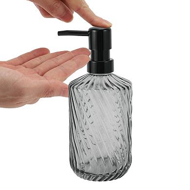 Simple Twill Lines Soap Pump Dispenser for Bathroom 450ml 1 Pc