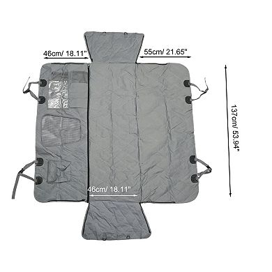 Removable Car Seat Cover with Safety Belts Drawstring Bag for Pet 1 Pc