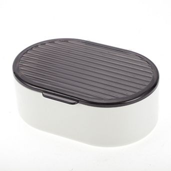 Portable Double Layer Soap Dish for Bathroom 5.91"x4.33"x2.17" 1 pc