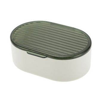 Portable Double Layer Soap Dish for Bathroom 5.91"x4.33"x2.17" 1 pc