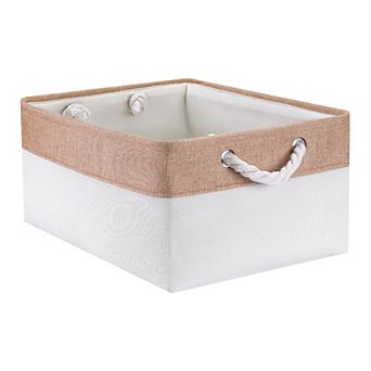 Collapsible Storage Basket Bin with Handle, Fabric Storage Cube for Shelves Closet Organizing