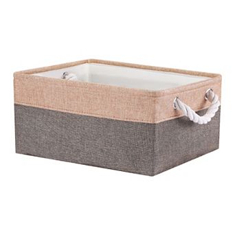 Collapsible Storage Basket Bin with Handle, Fabric Storage Cube for Shelves Closet Organizing